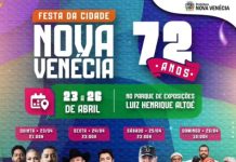 Confirmadas atrações para a Festa da Cidade de Nova Venécia